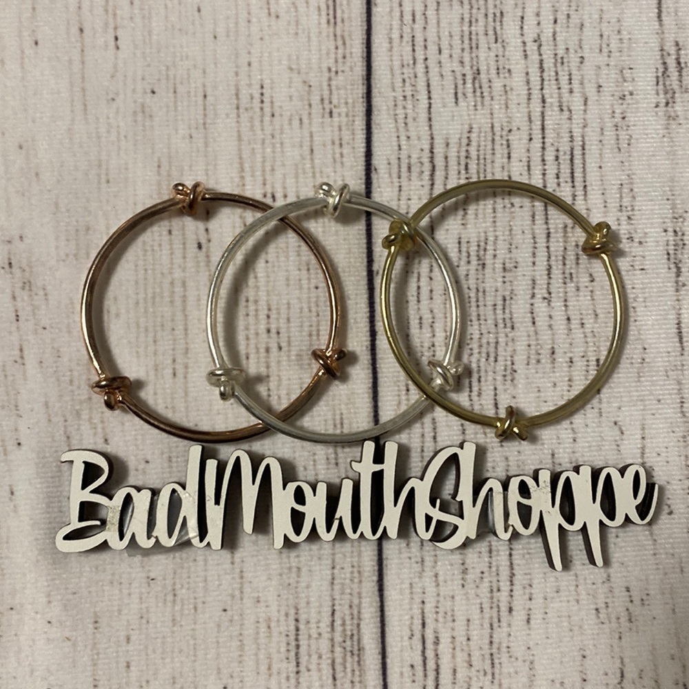 Set of 3 Fashion Metallic Nautical Rope Knot Bangle Bracelets